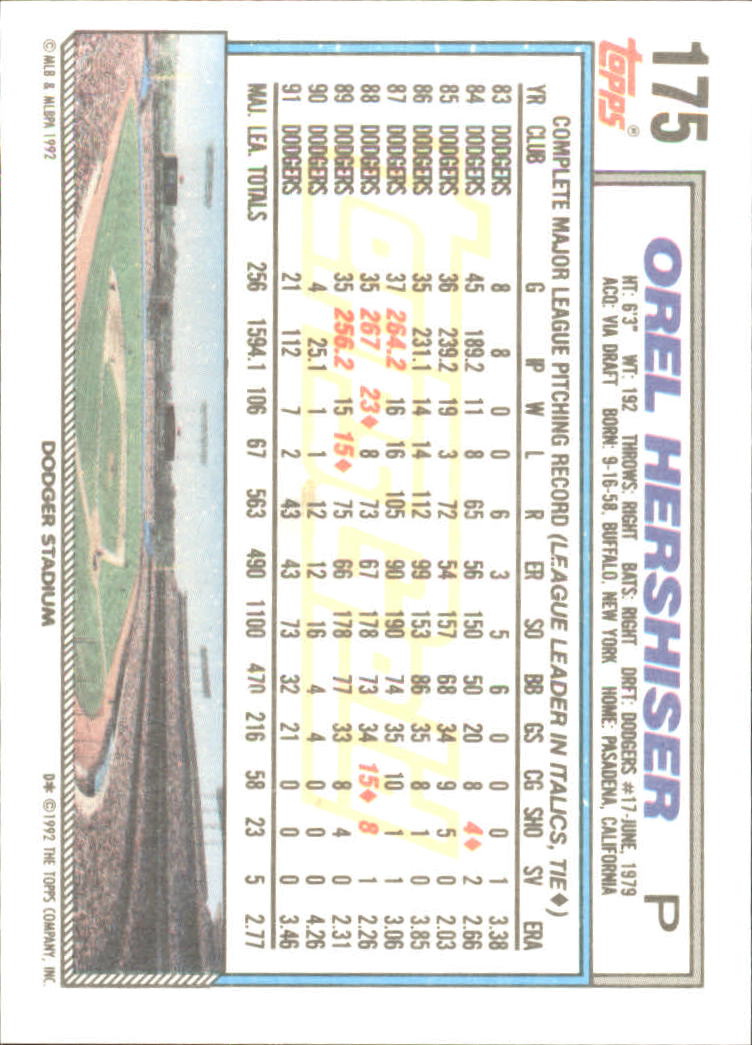 B0600- 1992 Topps Gold Baseball Card #s 1-250 -You Pick- 15+ FREE US SHIP - Picture 329 of 473