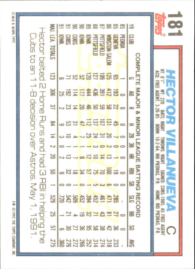 B0600- 1992 Topps Gold Baseball Card #s 1-250 -You Pick- 15+ FREE US SHIP - Picture 339 of 473