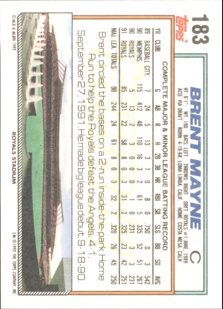 B0600- 1992 Topps Gold Baseball Card #s 1-250 -You Pick- 15+ FREE US SHIP - Picture 343 of 473