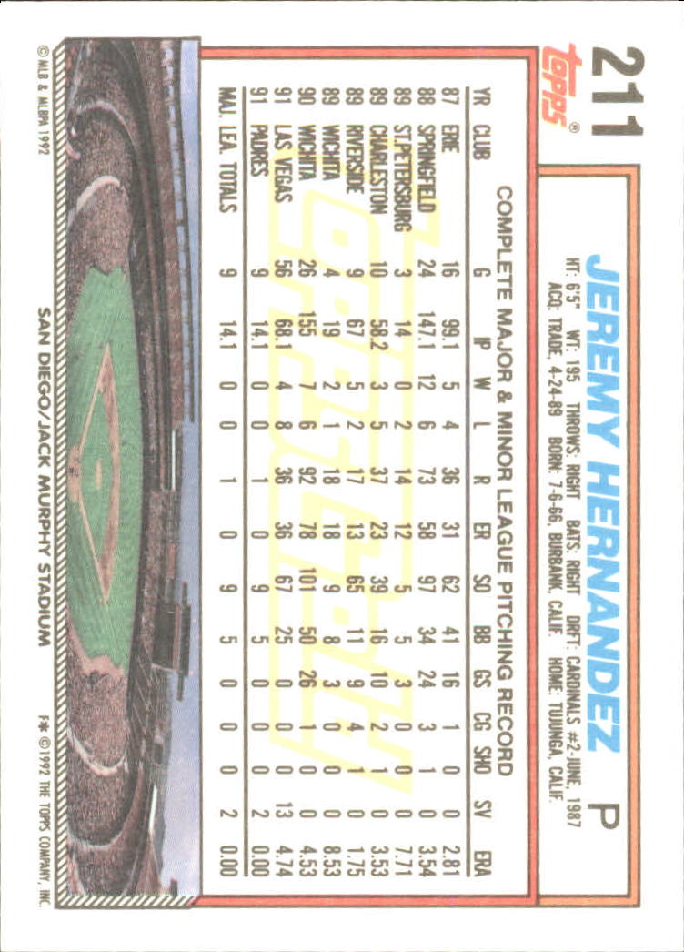 B0600- 1992 Topps Gold Baseball Card #s 1-250 -You Pick- 15+ FREE US SHIP - Picture 397 of 473
