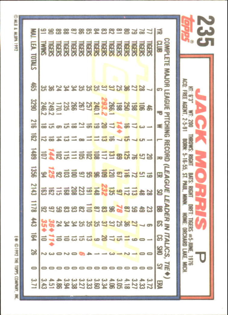 B0600- 1992 Topps Gold Baseball Card #s 1-250 -You Pick- 15+ FREE US SHIP - Picture 445 of 473