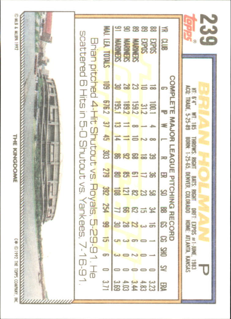 B0600- 1992 Topps Gold Baseball Card #s 1-250 -You Pick- 15+ FREE US SHIP - Picture 453 of 473
