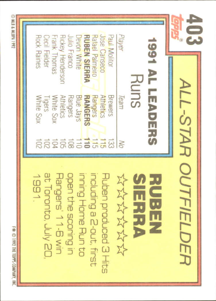 B0600- 1992 Topps Gold Baseball Card #s 251-500 -You Pick- 15+ FREE US SHIP - Picture 289 of 477
