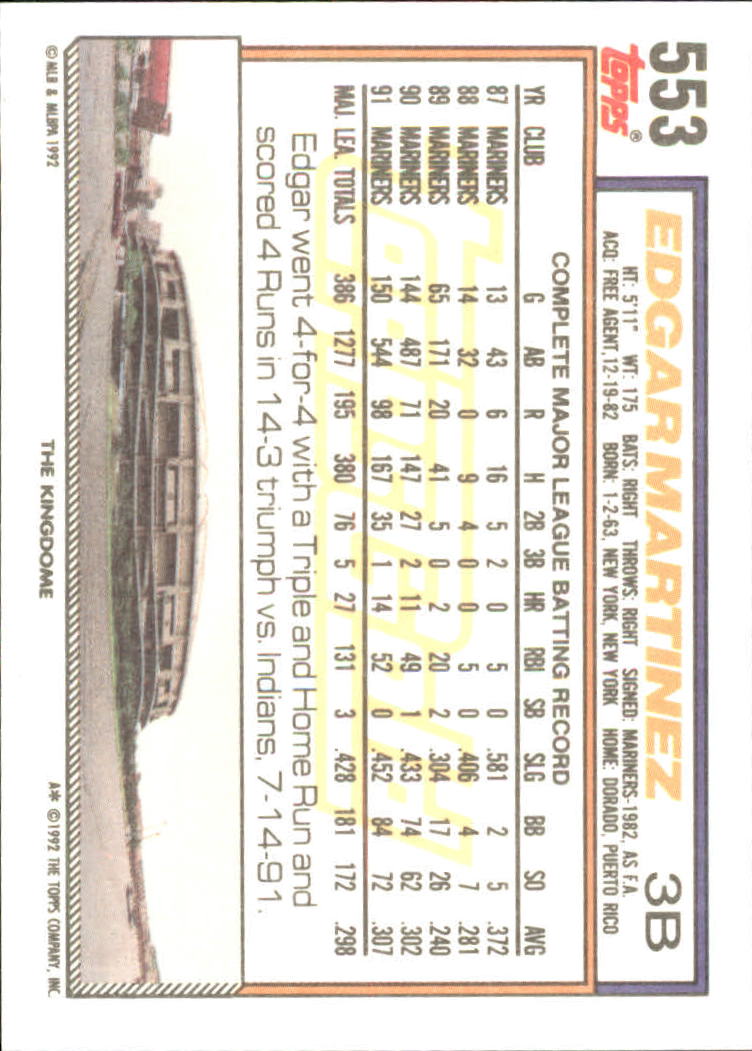 B0600 - 1992 Topps Gold Baseballkarte #S 501-750 -Sie wählen aus - 15+ KOSTENLOSER US-VERSAND - Bild 101 von 487
