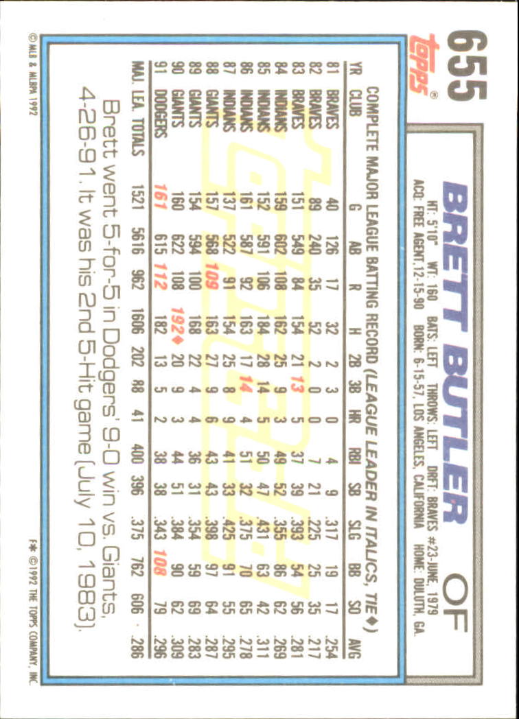 B0600 - 1992 Topps Gold Baseballkarte #S 501-750 -Sie wählen aus - 15+ KOSTENLOSER US-VERSAND - Bild 299 von 487
