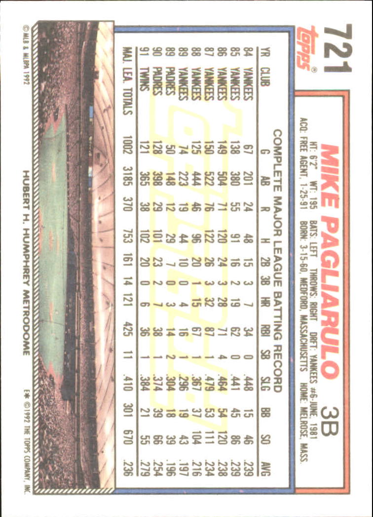 B0600 - 1992 Topps Gold Baseballkarte #S 501-750 -Sie wählen aus - 15+ KOSTENLOSER US-VERSAND - Bild 429 von 487