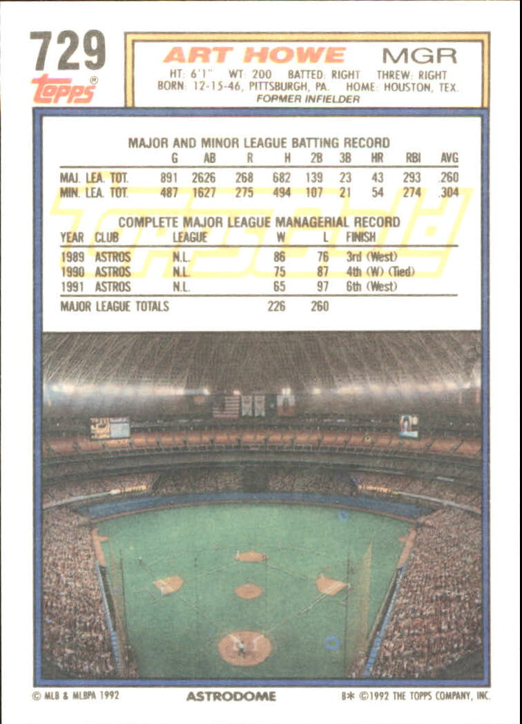 B0600 - 1992 Topps Gold Baseballkarte #S 501-750 -Sie wählen aus - 15+ KOSTENLOSER US-VERSAND - Bild 445 von 487