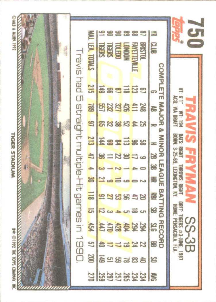 B0600 - 1992 Topps Gold Baseballkarte #S 501-750 -Sie wählen aus - 15+ KOSTENLOSER US-VERSAND - Bild 487 von 487