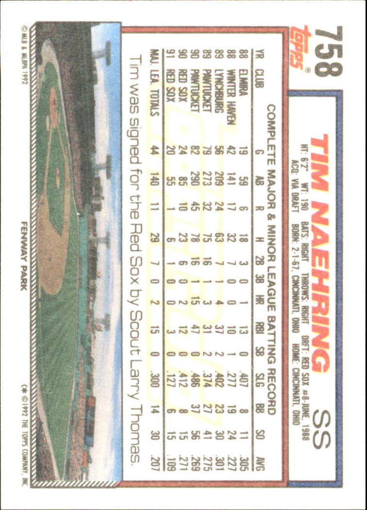 B0600 - 1992 Topps Gold Baseballkarte #S 751-793 -Sie wählen aus - 15+ KOSTENLOSER US-VERSAND - Bild 17 von 86