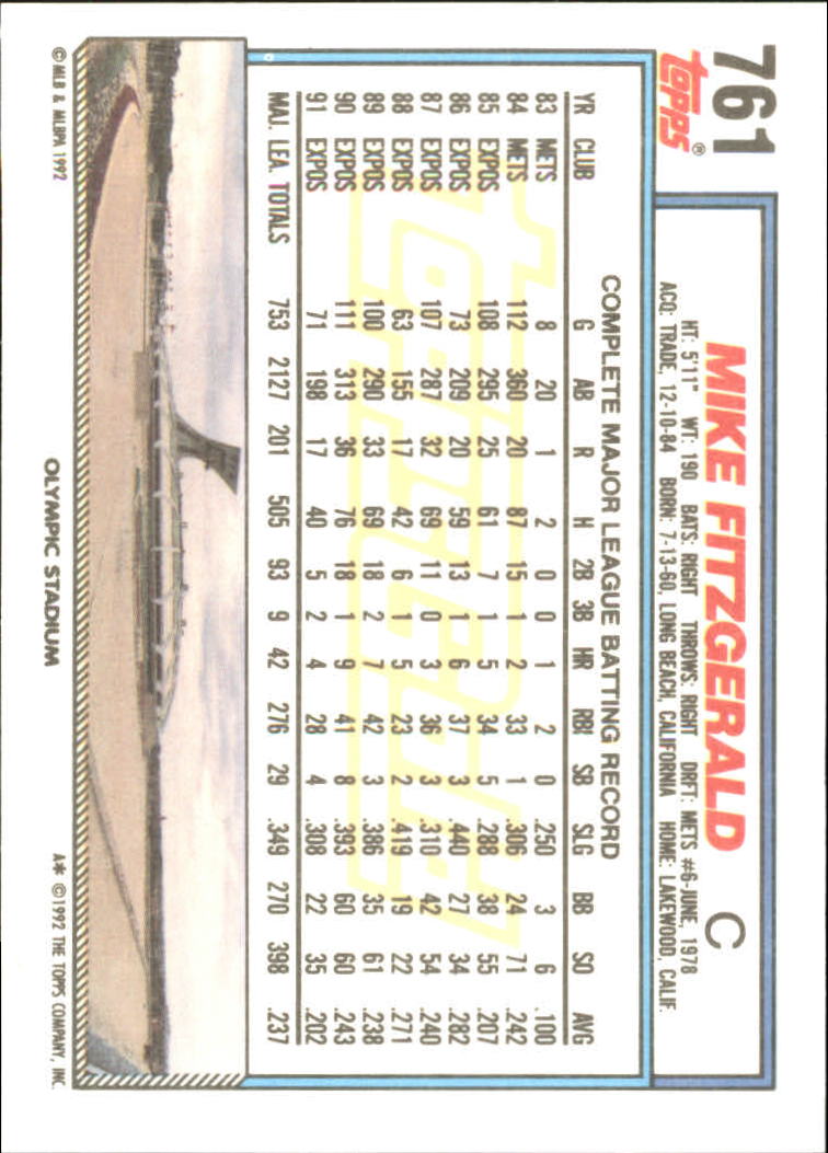 B0600 - 1992 Topps Gold Baseballkarte #S 751-793 -Sie wählen aus - 15+ KOSTENLOSER US-VERSAND - Bild 23 von 86