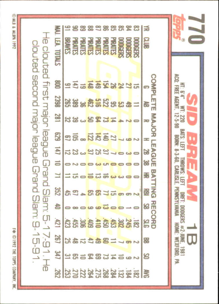 B0600 - 1992 Topps Gold Baseballkarte #S 751-793 -Sie wählen aus - 15+ KOSTENLOSER US-VERSAND - Bild 41 von 86