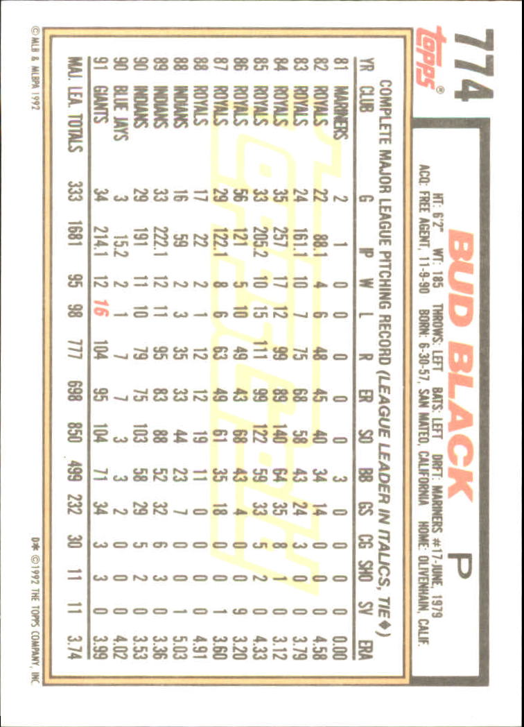 B0600 - 1992 Topps Gold Baseballkarte #S 751-793 -Sie wählen aus - 15+ KOSTENLOSER US-VERSAND - Bild 49 von 86