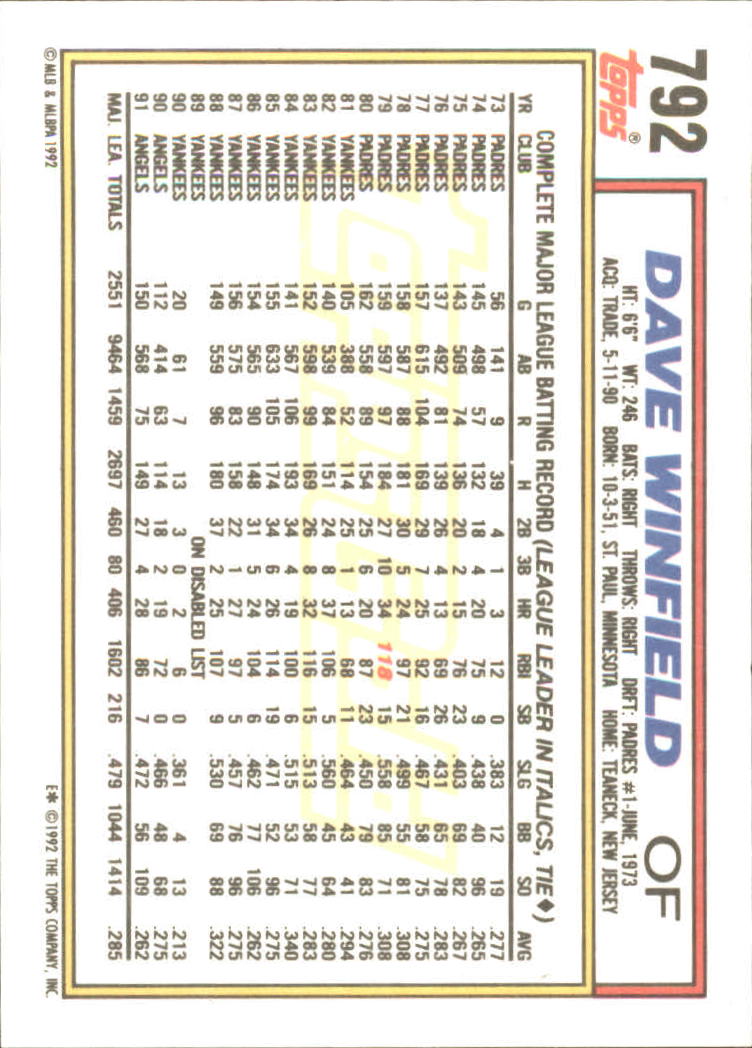 B0600 - 1992 Topps Gold Baseballkarte #S 751-793 -Sie wählen aus - 15+ KOSTENLOSER US-VERSAND - Bild 85 von 86