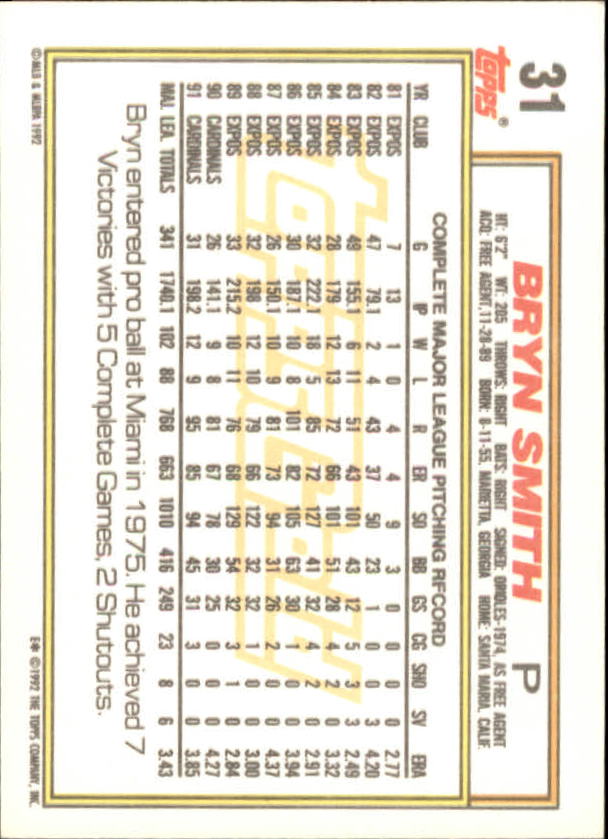 1992 Topps Baseball Gold Winners (#1-275) Singles - You Choose - Bild 53 von 496