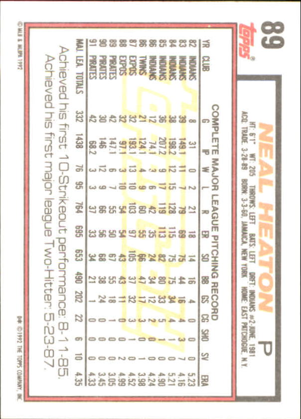 1992 Topps Baseball Gold Winners (#1-275) Singles - You Choose - Bild 157 von 496