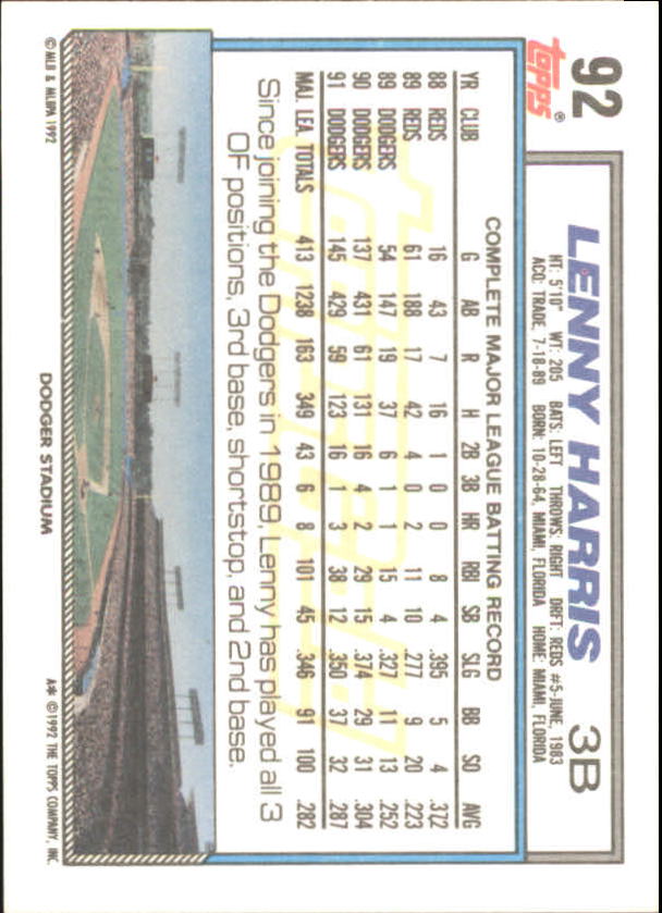 1992 Topps Baseball Gold Winners (#1-275) Singles - You Choose - Bild 162 von 496