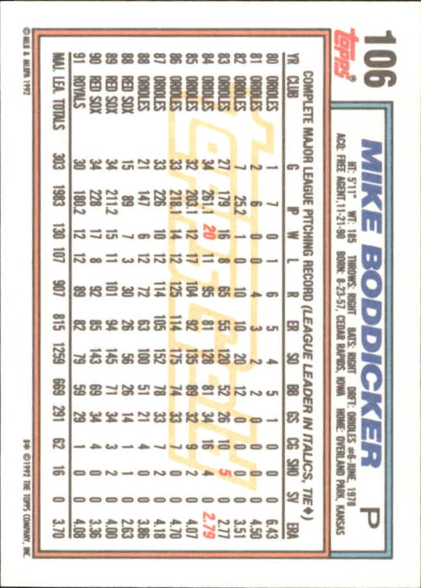 1992 Topps Baseball Gold Winners (#1-275) Singles - You Choose - Bild 190 von 496