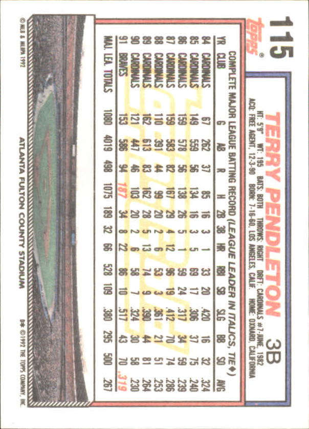 1992 Topps Baseball Gold Winners (#1-275) Singles - You Choose - Bild 200 von 496