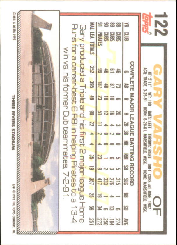 1992 Topps Baseball Gold Winners (#1-275) Singles - You Choose - Bild 214 von 496