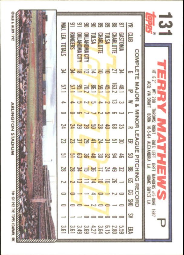 1992 Topps Baseball Gold Winners (#1-275) Singles - You Choose - Bild 232 von 496