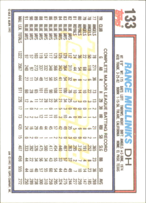 1992 Topps Baseball Gold Winners (#1-275) Singles - You Choose - Bild 236 von 496