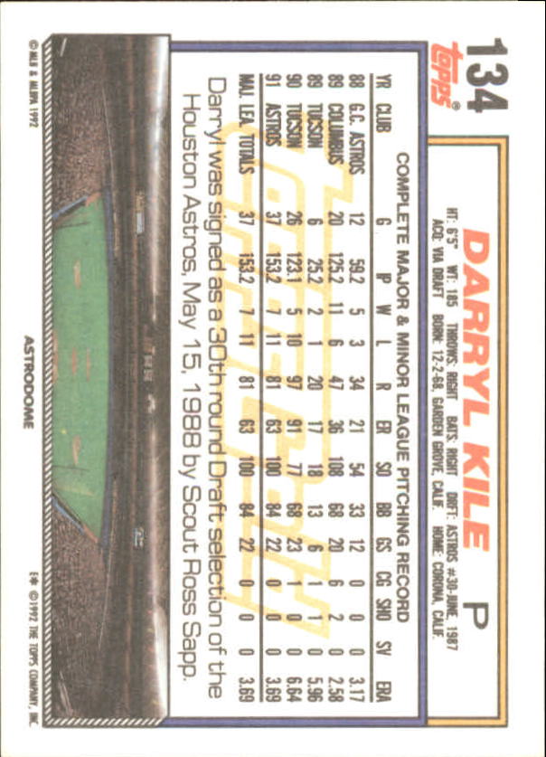 1992 Topps Baseball Gold Winners (#1-275) Singles - You Choose - Bild 238 von 496