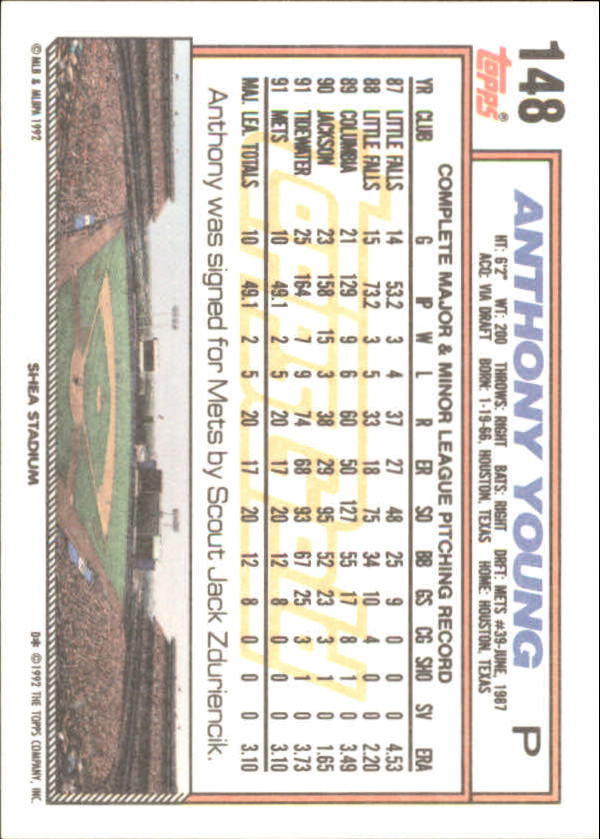 1992 Topps Baseball Gold Winners (#1-275) Singles - You Choose - Bild 262 von 496