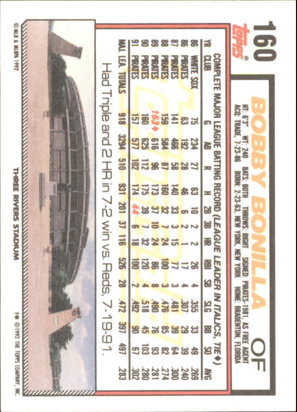 1992 Topps Baseball Gold Winners (#1-275) Singles - You Choose - Bild 282 von 496
