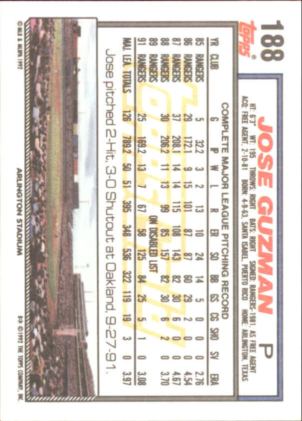 1992 Topps Baseball Gold Winners (#1-275) Singles - You Choose - Bild 332 von 496