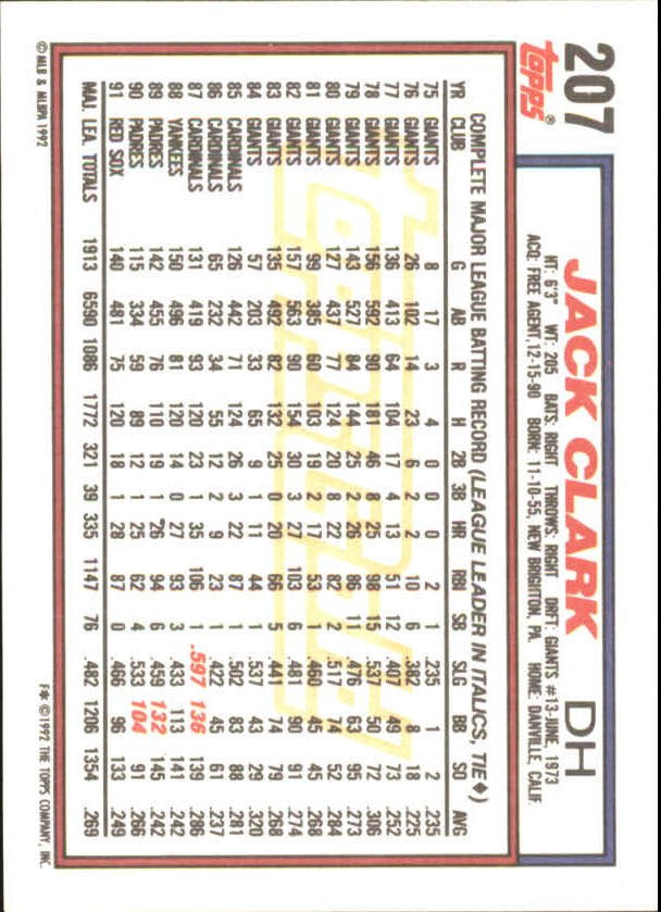 1992 Topps Baseball Gold Winners (#1-275) Singles - You Choose - Bild 366 von 496
