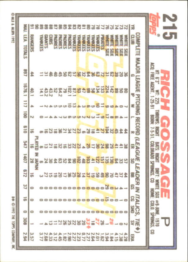 1992 Topps Baseball Gold Winners (#1-275) Singles - You Choose - Bild 380 von 496