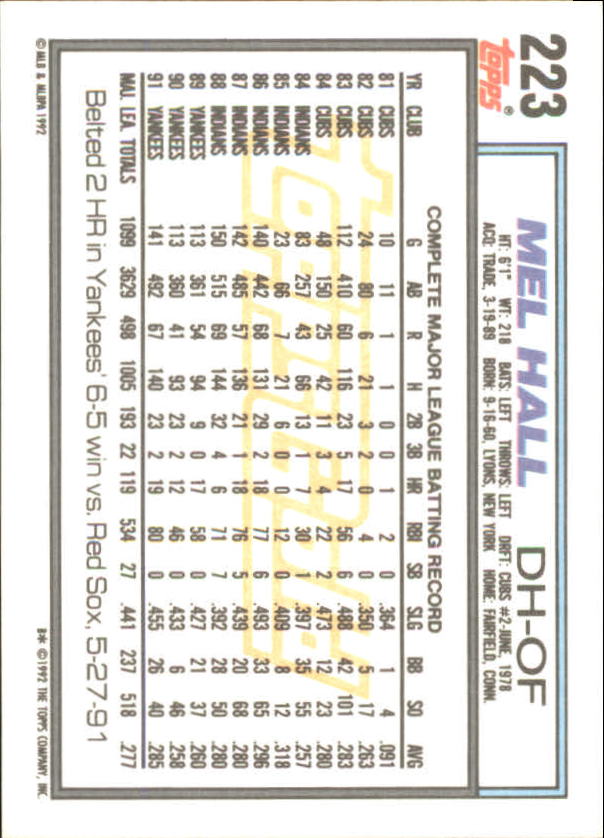 1992 Topps Baseball Gold Winners (#1-275) Singles - You Choose - Bild 396 von 496