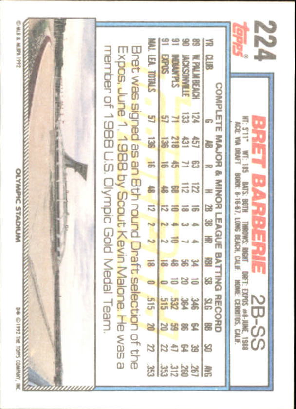 1992 Topps Baseball Gold Winners (#1-275) Singles - You Choose - Bild 398 von 496