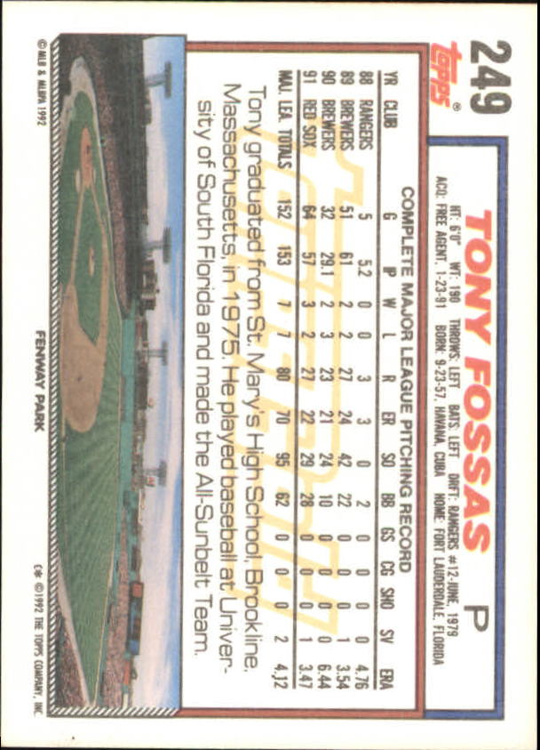 1992 Topps Baseball Gold Winners (#1-275) Singles - You Choose - Bild 448 von 496
