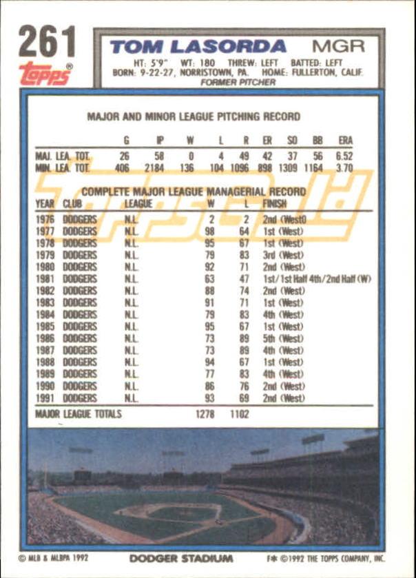 1992 Topps Baseball Gold Winners (#1-275) Singles - You Choose - Bild 470 von 496