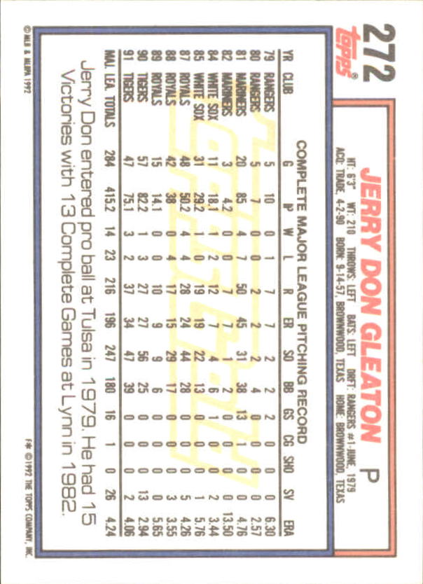 Sports Card Back