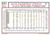 1992 Topps Gold Winners #337 Alejandro Pena back image