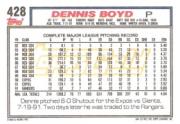 1992 Topps Gold Winners #428 Dennis Boyd back image