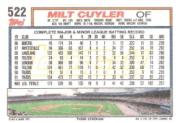 1992 Topps Gold Winners #522 Milt Cuyler back image