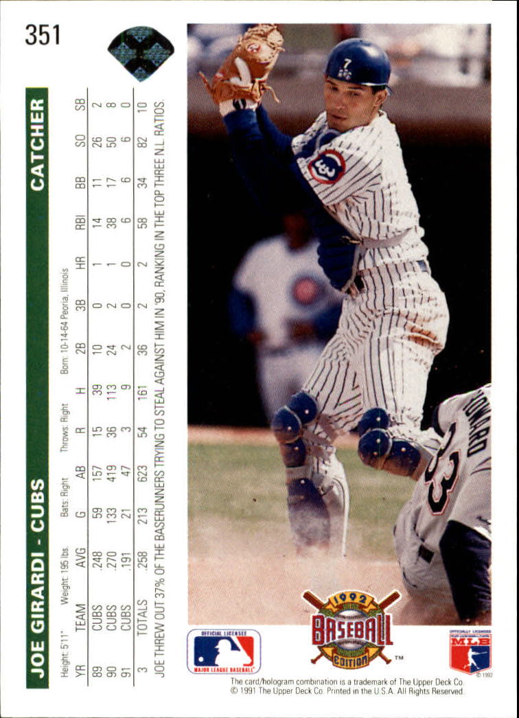 1992 Topps #529 Joe Girardi - NM-MT