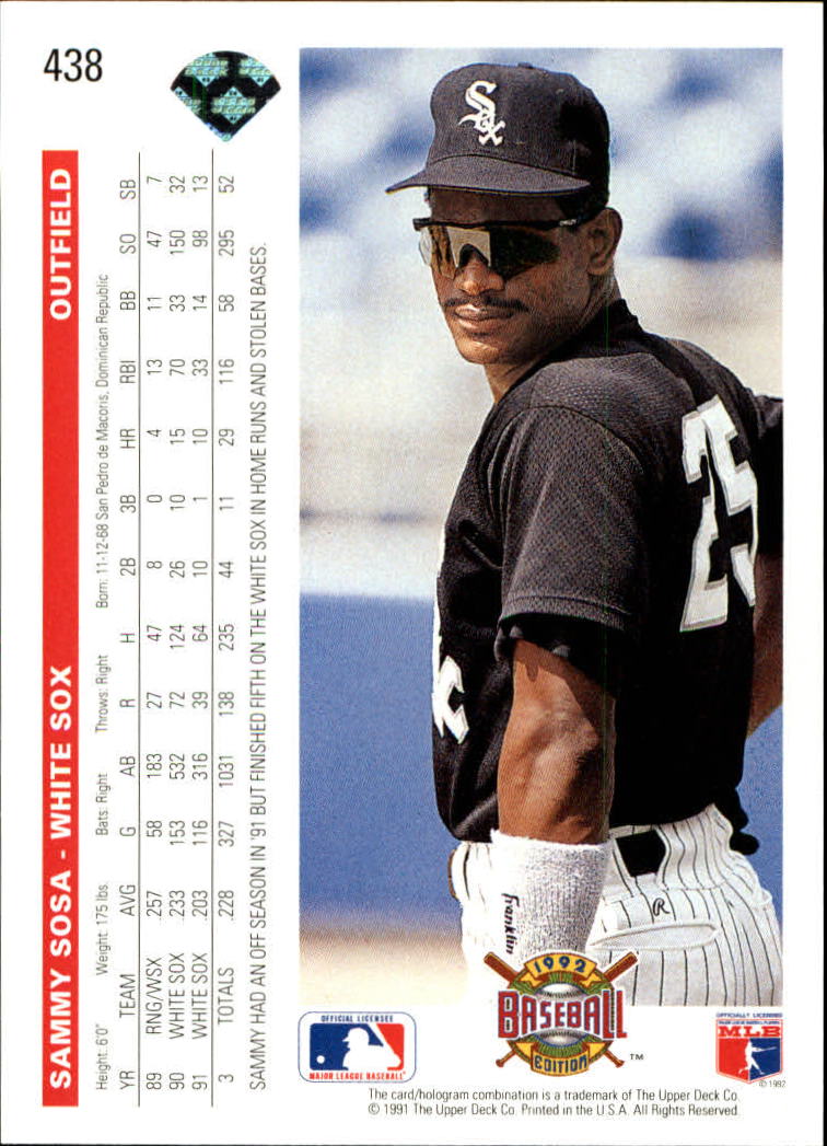 1996 Upper Deck Baseball Card #35 Sammy Sosa  