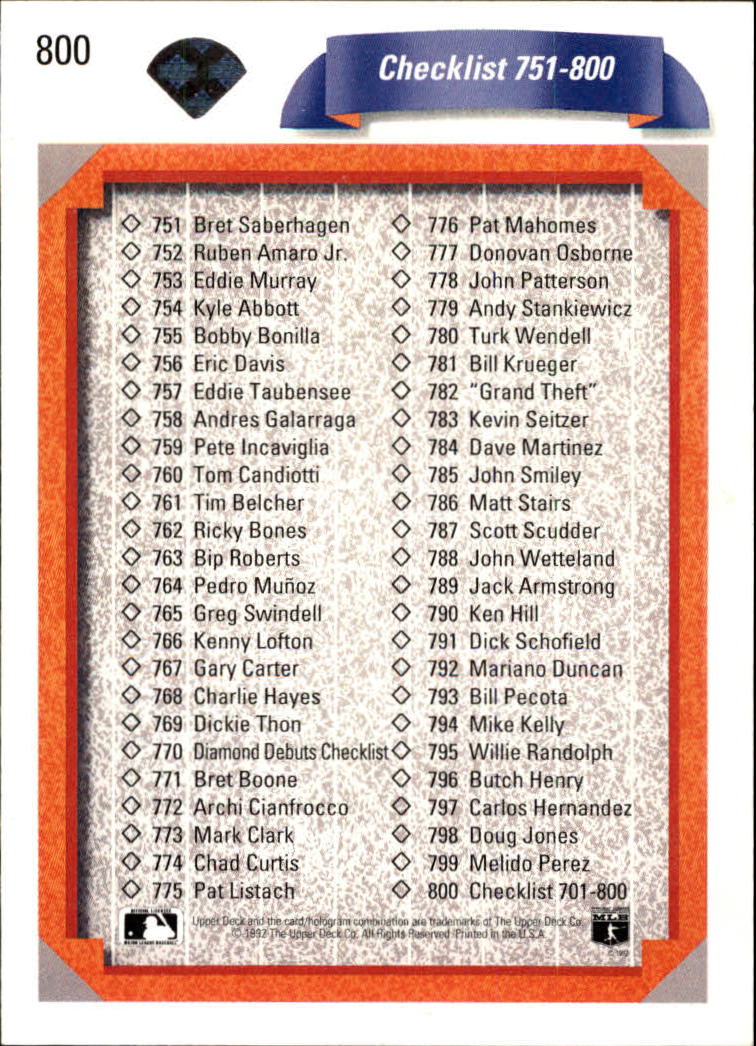 Sports Card Back