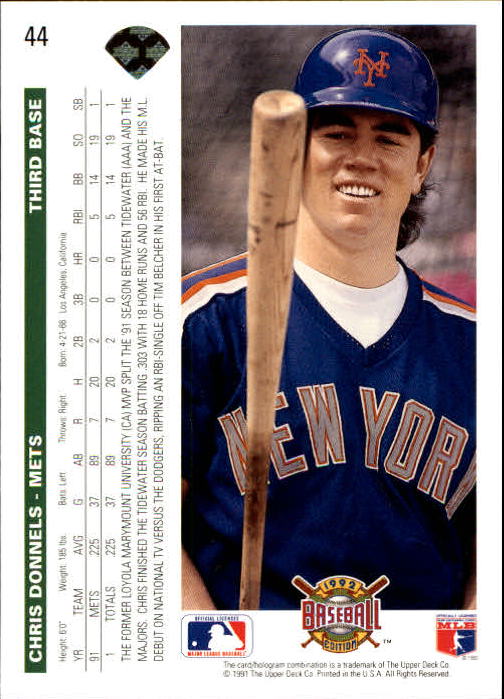 1992 Upper Deck Gold Hologram Baseball Cards 6 250 Pick From List EBay