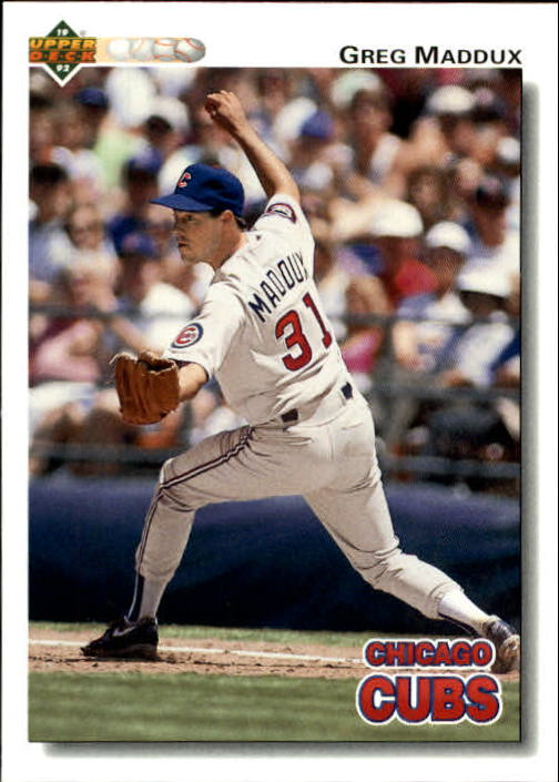 1993 Triple Play League Leaders #L2 Greg Maddux/Dennis Eckersley - Maddux  in Chicago Cubs Uniform - NM-MT - Ziggy's Eastpointe Sportscards