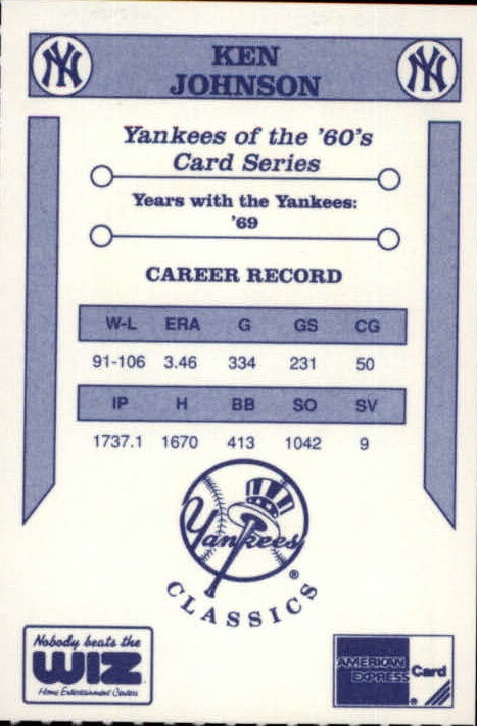 Sports Card Back
