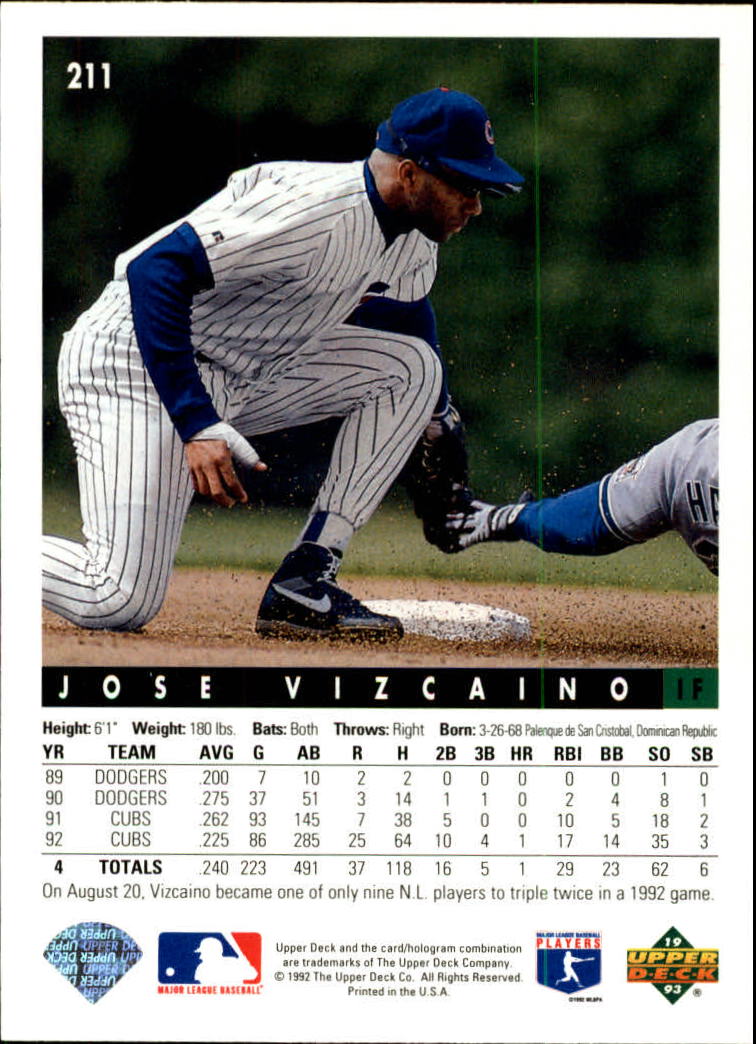 A0487- 1993 Upper Deck Baseball Karte #S 1-250 - You Pick- 15 + Gratis US Schiff - Bild 386 von 464