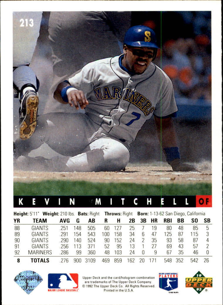 A0487- 1993 Upper Deck Baseball Karte #S 1-250 - You Pick- 15 + Gratis US Schiff - Bild 390 von 464