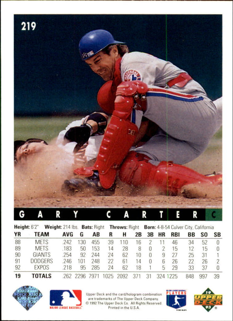 A0487- 1993 Upper Deck Baseball Karte #S 1-250 - You Pick- 15 + Gratis US Schiff - Bild 402 von 464