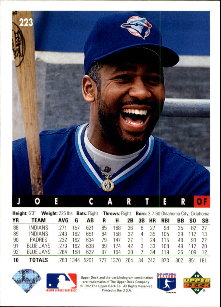 A0487- 1993 Upper Deck Baseball Karte #S 1-250 - You Pick- 15 + Gratis US Schiff - Bild 410 von 464