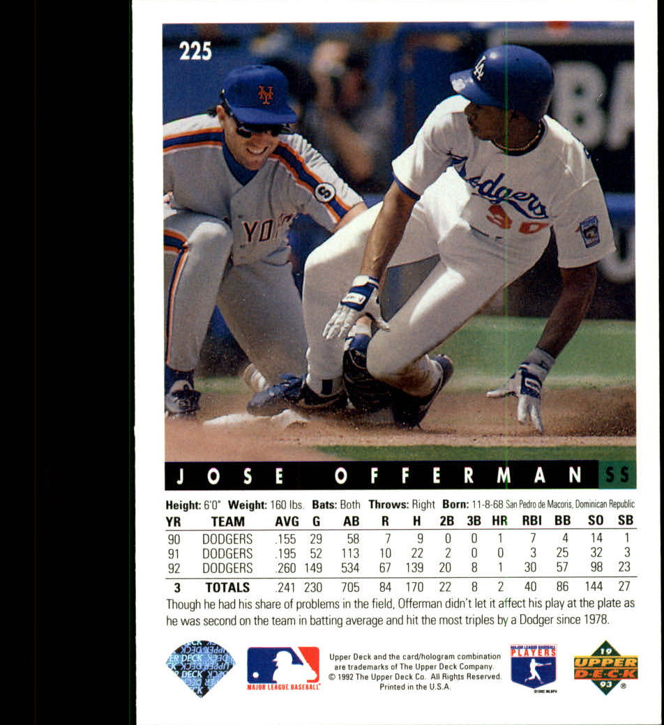 A0487- 1993 Upper Deck Baseball Karte #S 1-250 - You Pick- 15 + Gratis US Schiff - Bild 414 von 464